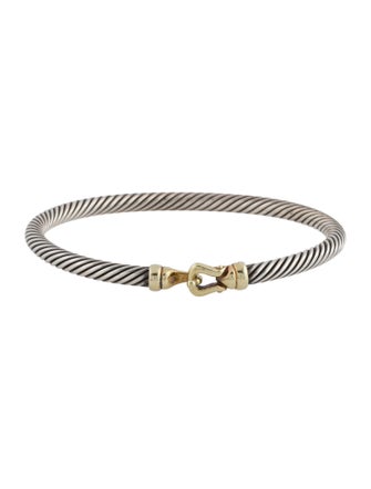 David Yurman Two-Tone Buckle Classic Cable Bracelet