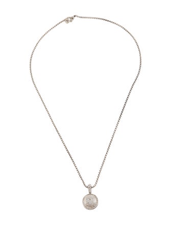 David Yurman Diamond Cluster Pendant Necklace