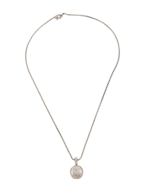 David Yurman Diamond Cluster Pendant Necklace