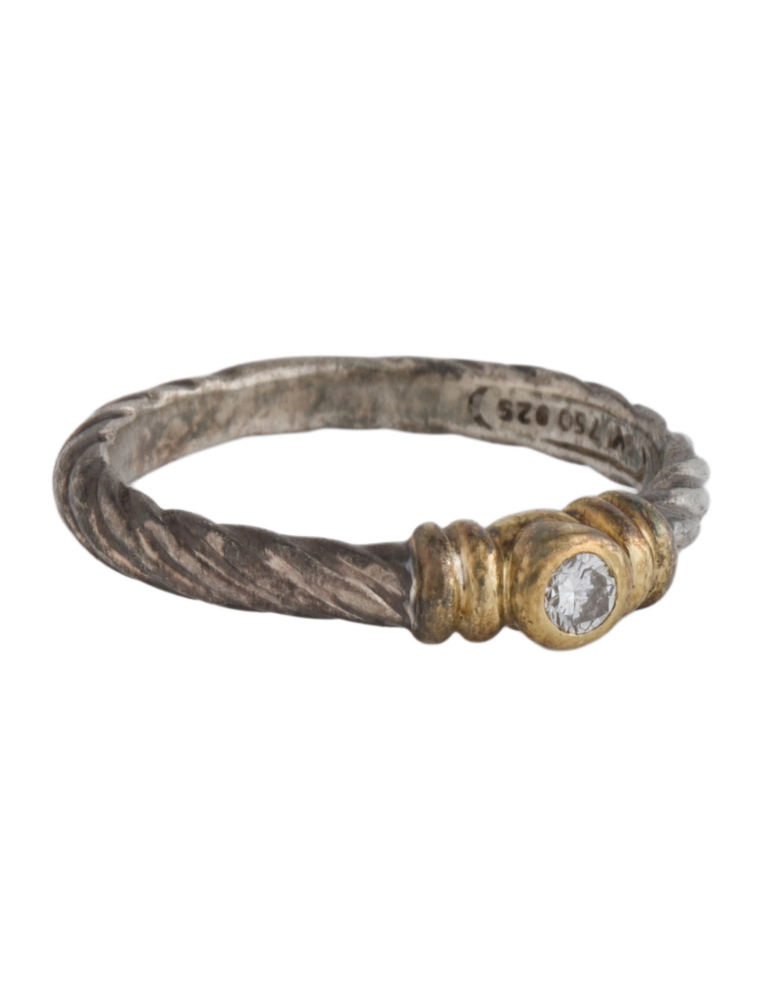 David Yurman Two-Tone Diamond Band