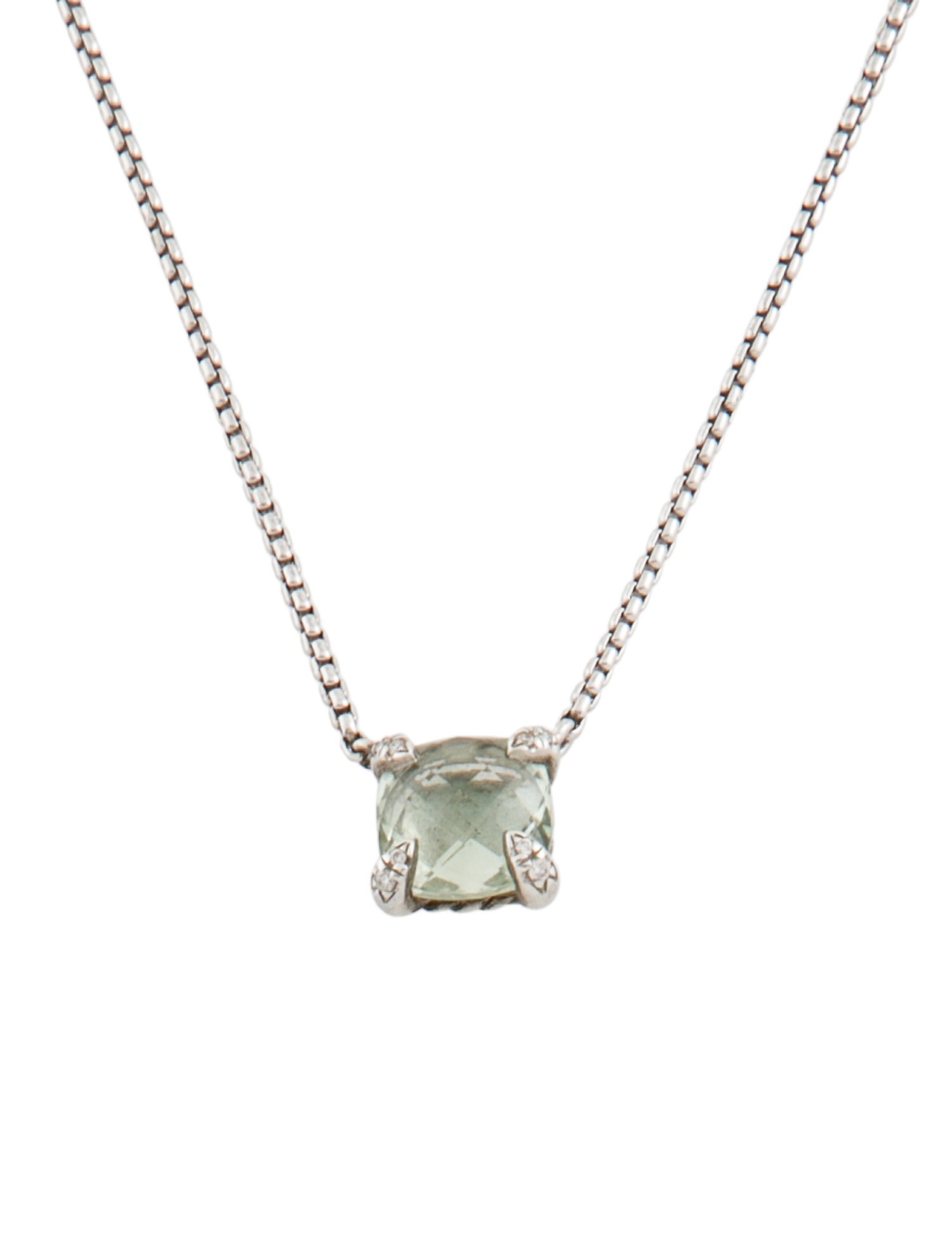 David Yurman Prasiolite & Diamond Petite Chatelaine® Pendant Necklace