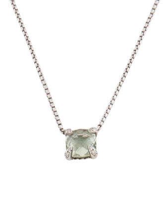 David Yurman Prasiolite & Diamond Petite Chatelaine® Pendant Necklace