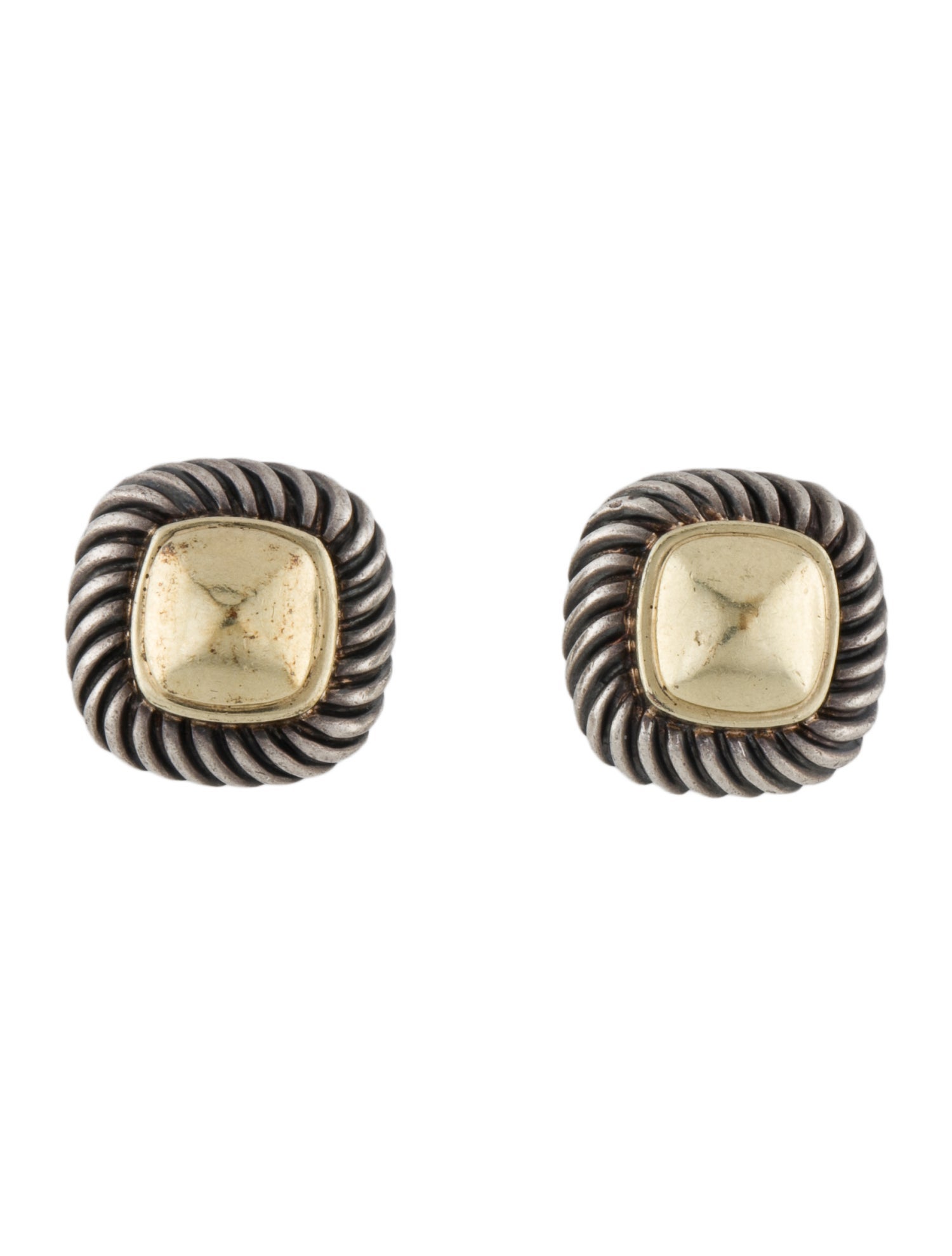 David Yurman Two-Tone Albion Stud Earrings