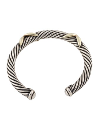 David Yurman Two-Tone Double X Classic Cable Cuff
