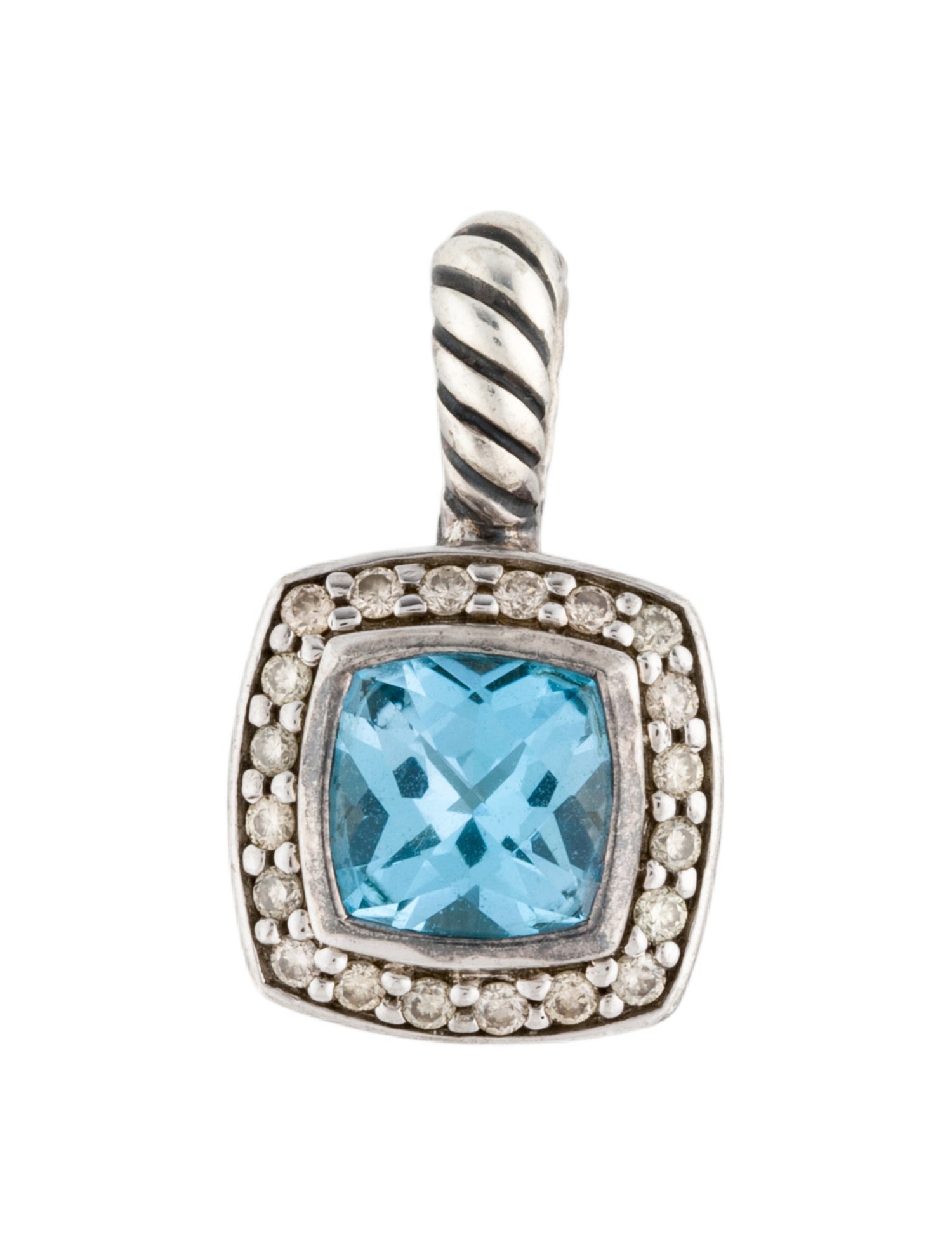 David Yurman Topaz & Diamond Petite Albion Pendant