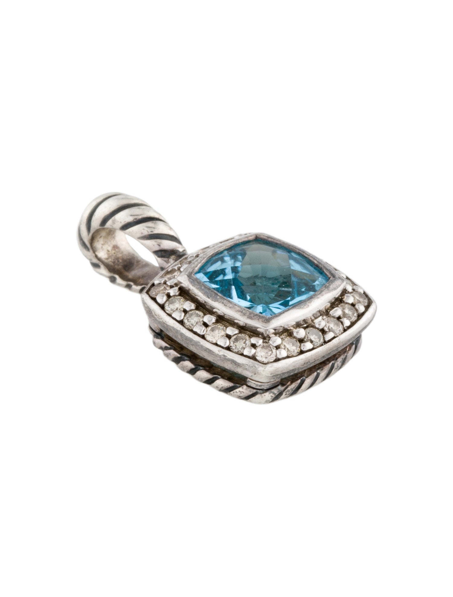 David Yurman Topaz & Diamond Petite Albion Pendant