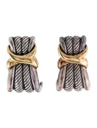 David Yurman Two-Tone Cable Earclips