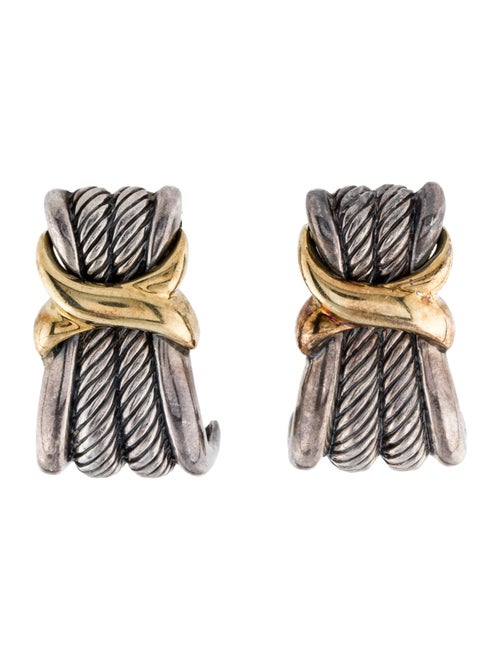 David Yurman Two-Tone Cable Earclips