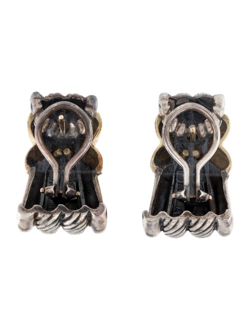 David Yurman Two-Tone Cable Earclips