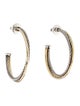 David Yurman Two-Tone Crossover Hoop Earrings