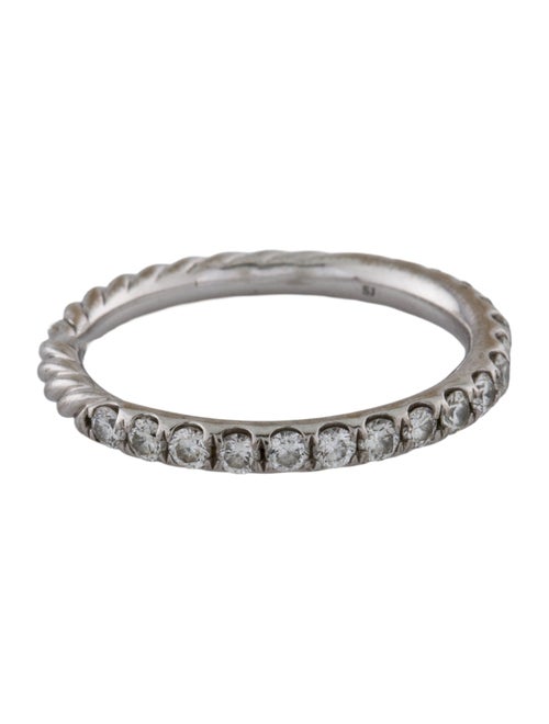 David Yurman 18K Diamond Cable Collectibles Stack Ring