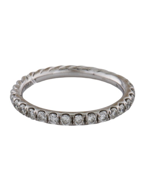 David Yurman 18K Diamond Cable Collectibles Stack Ring