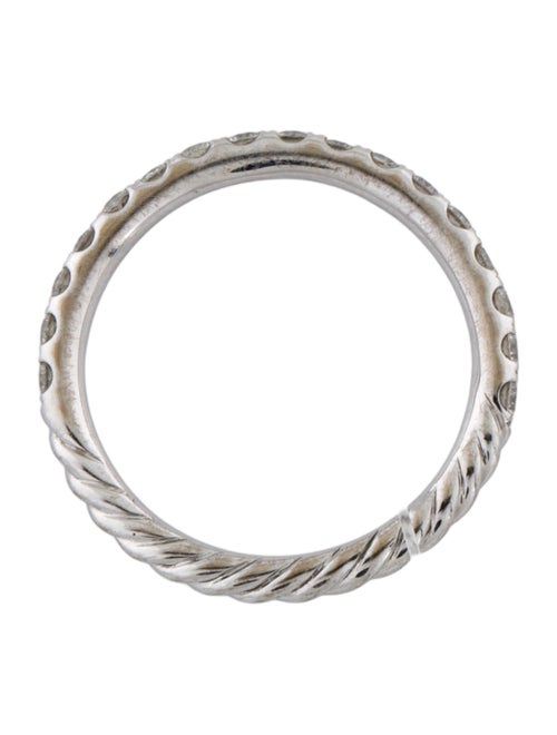 David Yurman 18K Diamond Cable Collectibles Stack Ring