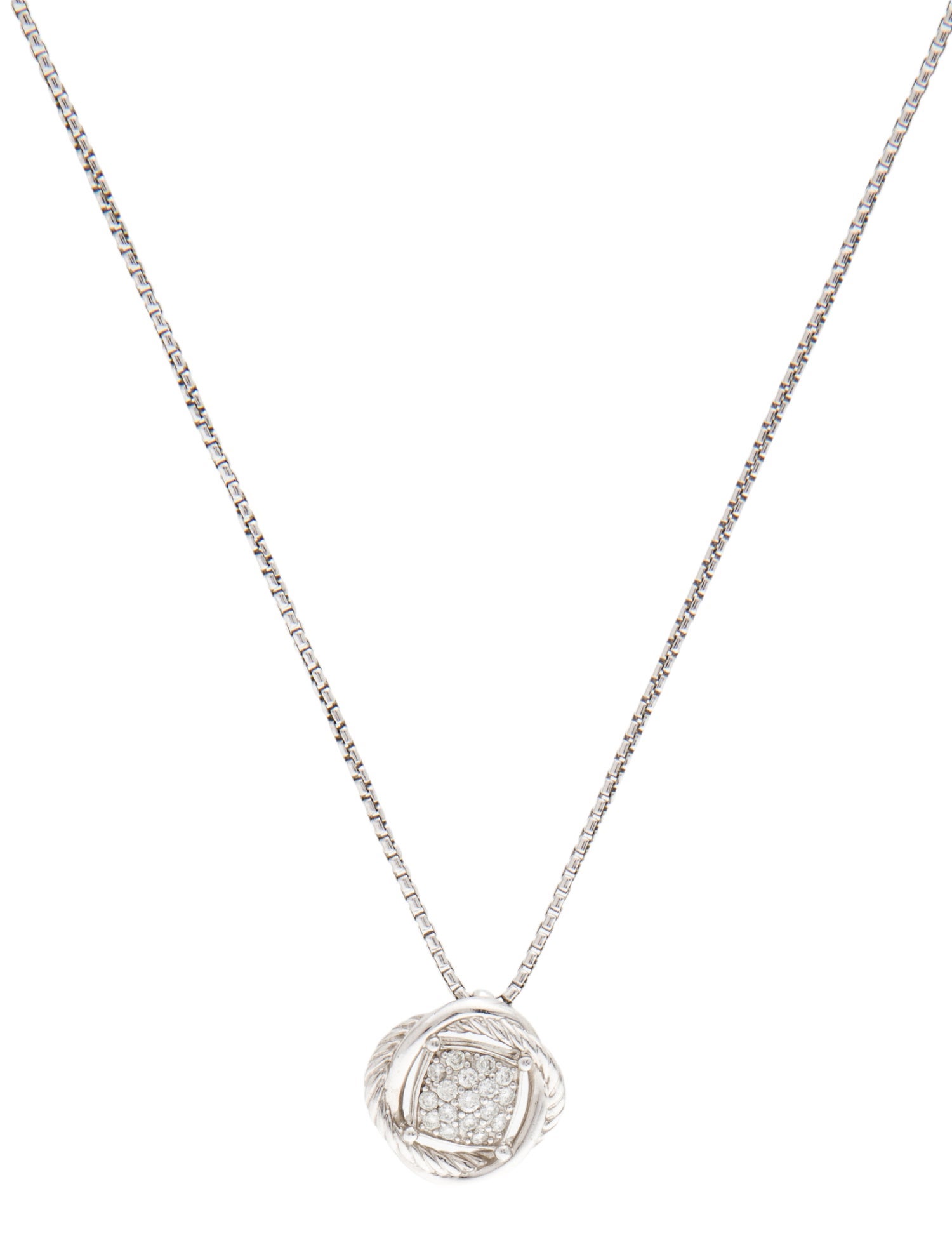 David Yurman Diamond Infinity Pendant Necklace