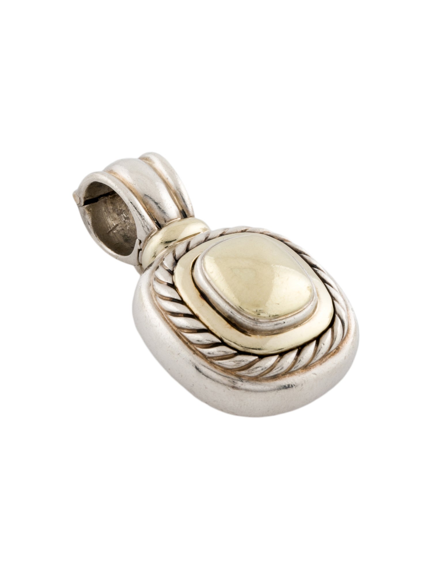 David Yurman Two-Tone Albion Gold Dome Enhancer Pendant