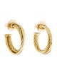David Yurman 18K Crossover Hoop Earrings