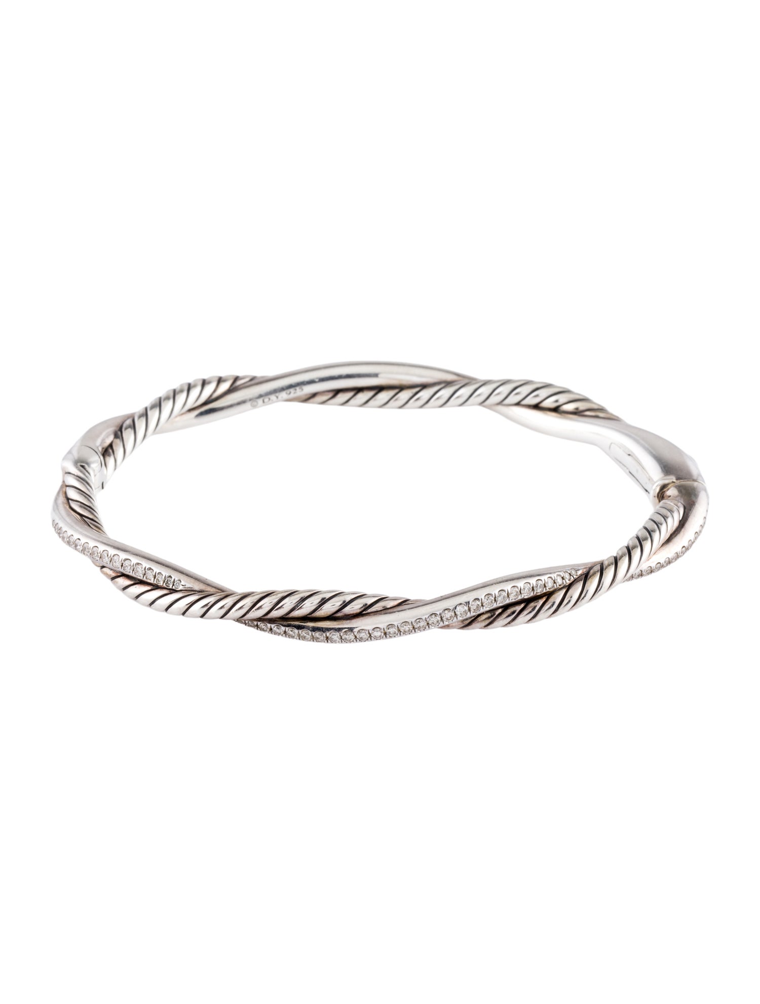 David Yurman Diamond Petite Twisted Wire Bracelet