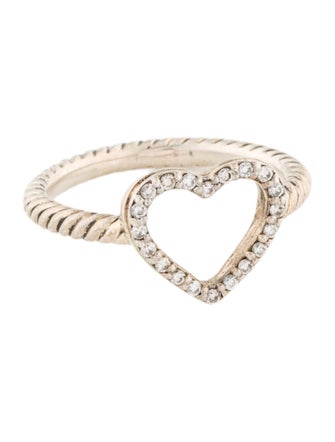 David Yurman Diamond Open Heart Cocktail Ring