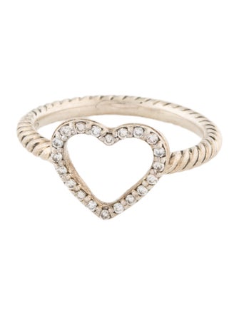David Yurman Diamond Open Heart Cocktail Ring
