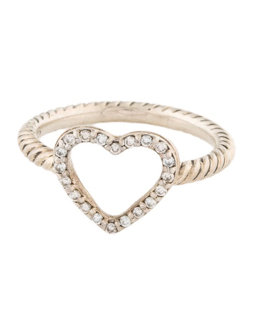 David Yurman Diamond Open Heart Cocktail Ring