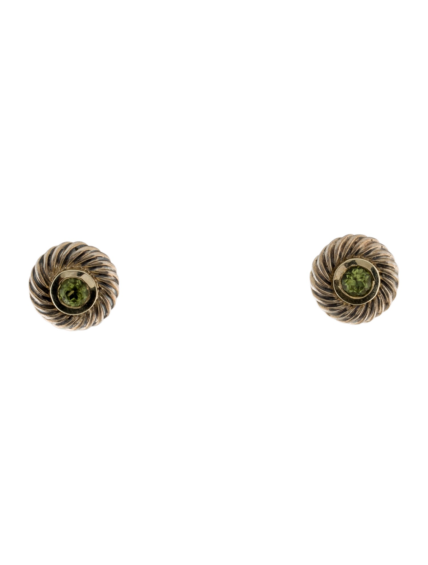 David Yurman Peridot Color Classic Cookie Studs
