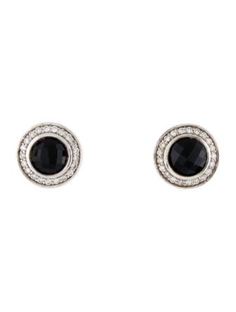 David Yurman Onyx & Diamond Stud Earrings