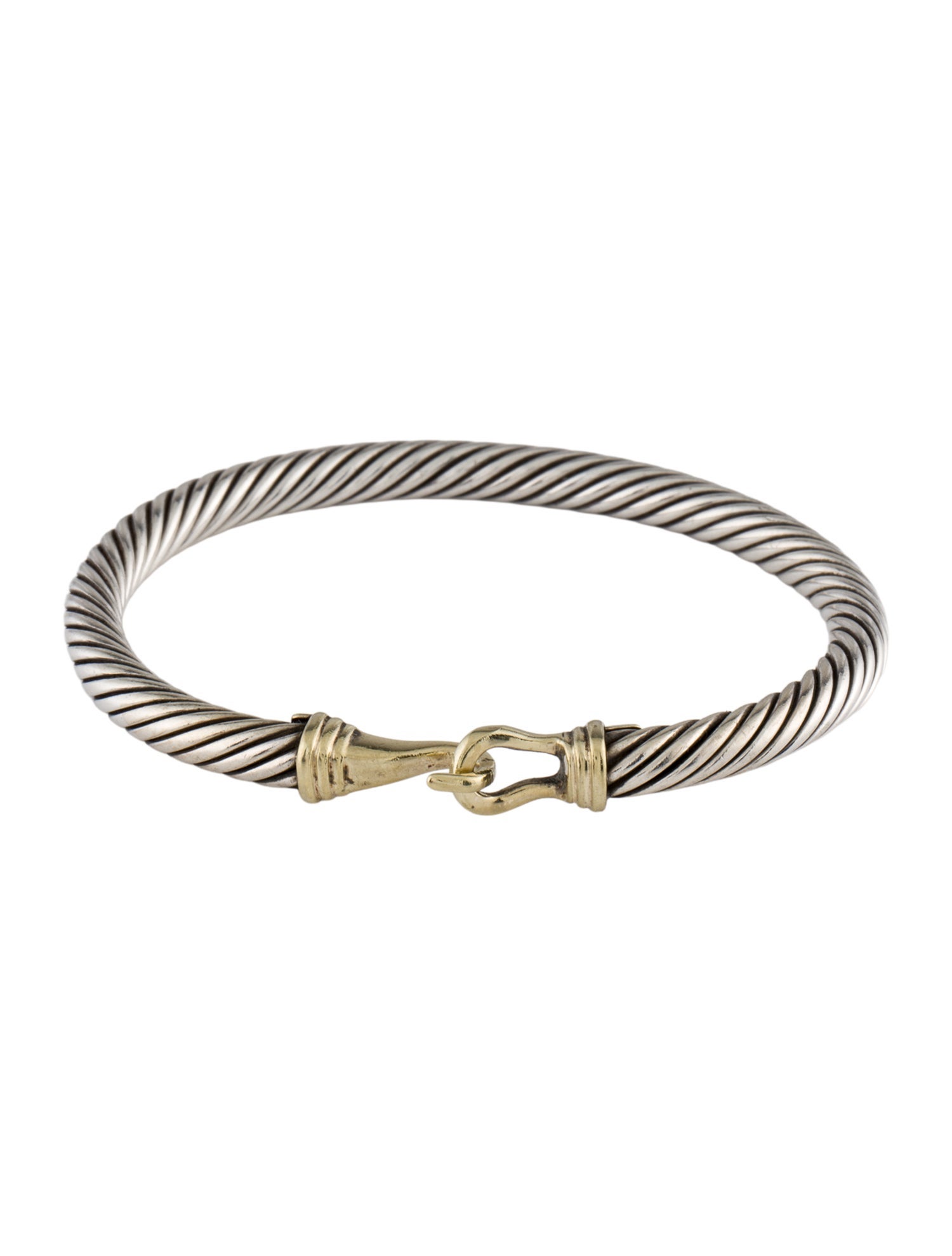 David Yurman Two-Tone Buckle Classic Cable Bracelet