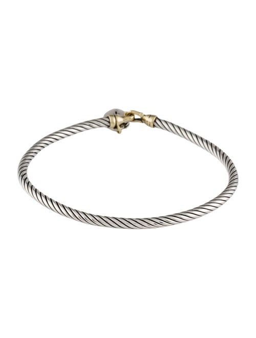 David Yurman Two-Tone Heart Lock Cable Buckle Bangle