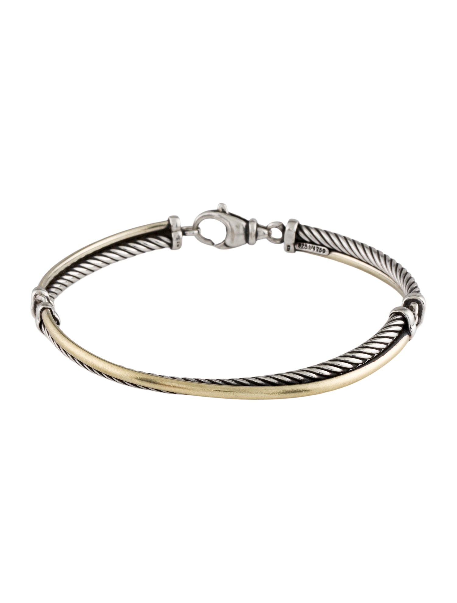 David Yurman Two-Tone Crossover Cable Bracelet