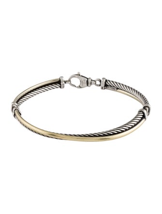 David Yurman Two-Tone Crossover Cable Bracelet