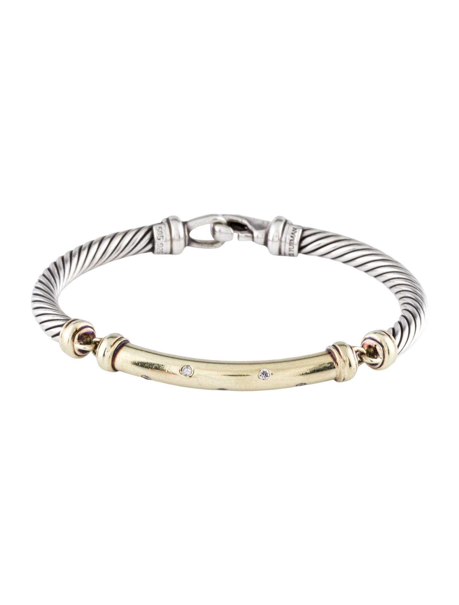 David Yurman Diamond Metro Cable Bracelet