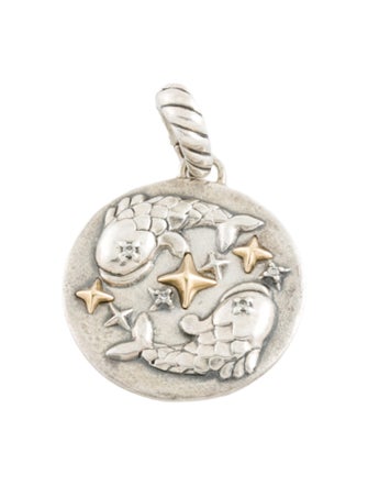 David Yurman Two-Tone Diamond Pisce Zodiac Pendant