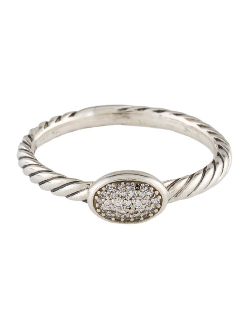 David Yurman Diamond Cable Collectibles Oval Stack Ring