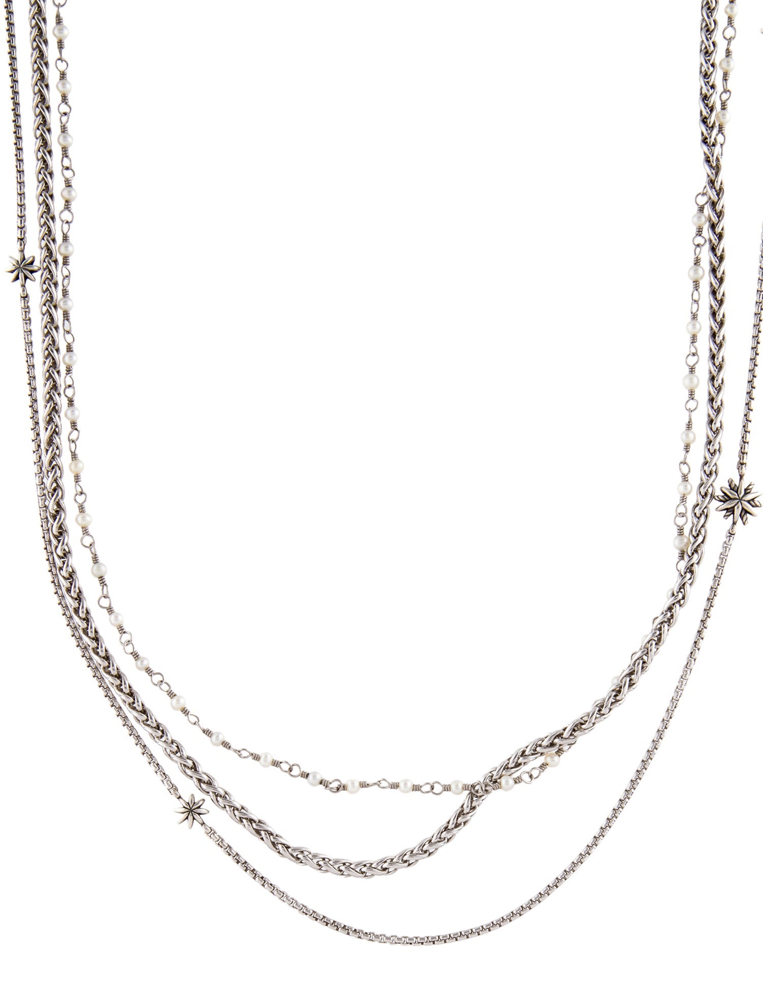 David Yurman Pearl Starburst Multistrand Necklace