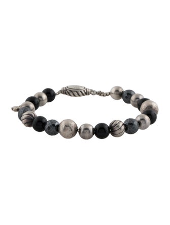 David Yurman Onyx & Hematine Elements Bead Bracelet