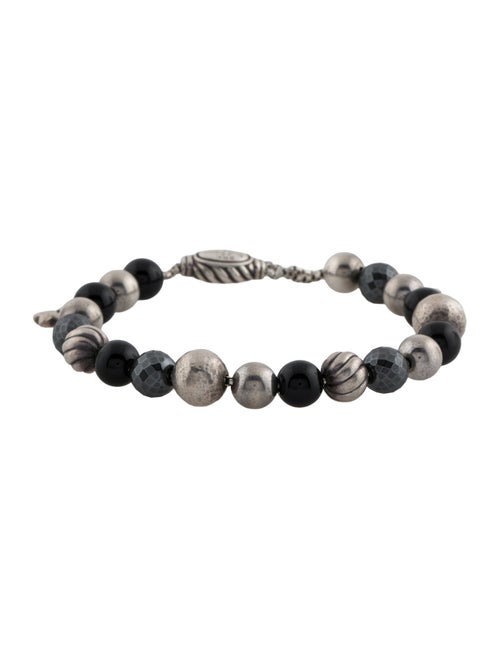 David Yurman Onyx & Hematine Elements Bead Bracelet