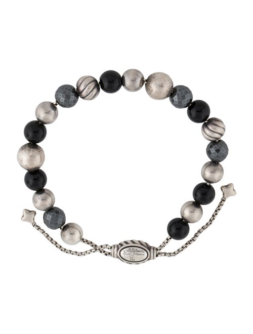 David Yurman Onyx & Hematine Elements Bead Bracelet