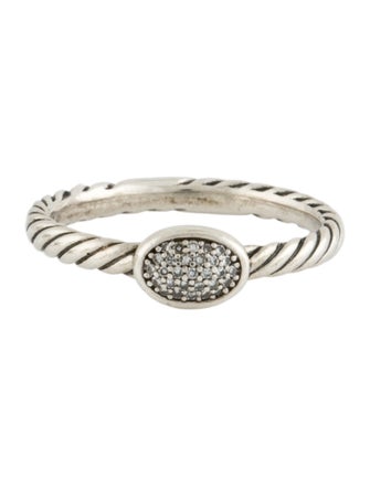 David Yurman Diamond Cable Collectibles Oval Stack Ring