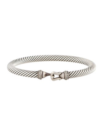 David Yurman Diamond Cable Flex Buckle Bracelet