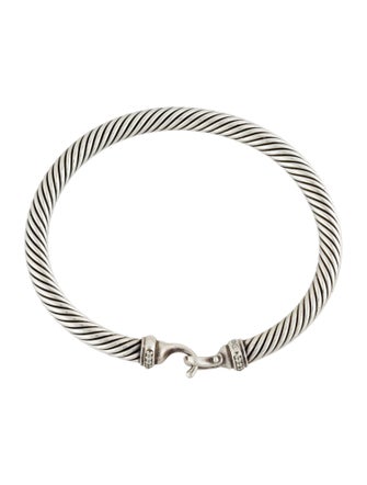 David Yurman Diamond Cable Flex Buckle Bracelet