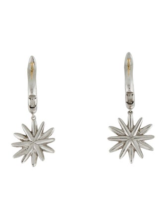 David Yurman Diamond Starburst Drop Earrings