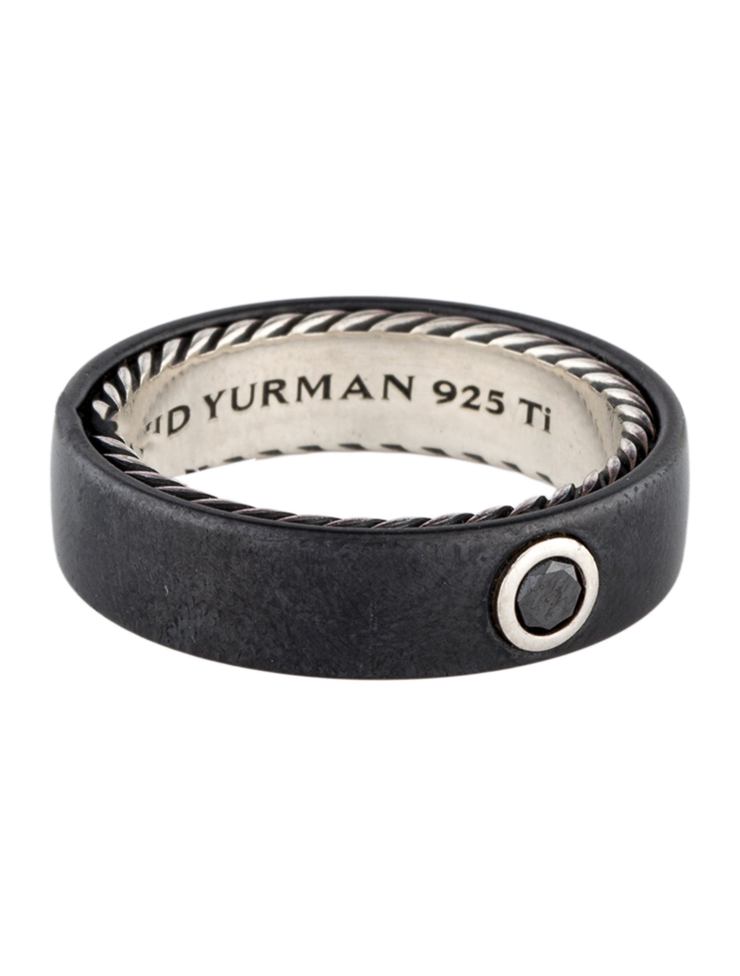 David Yurman Diamond Titanium Streamline Band