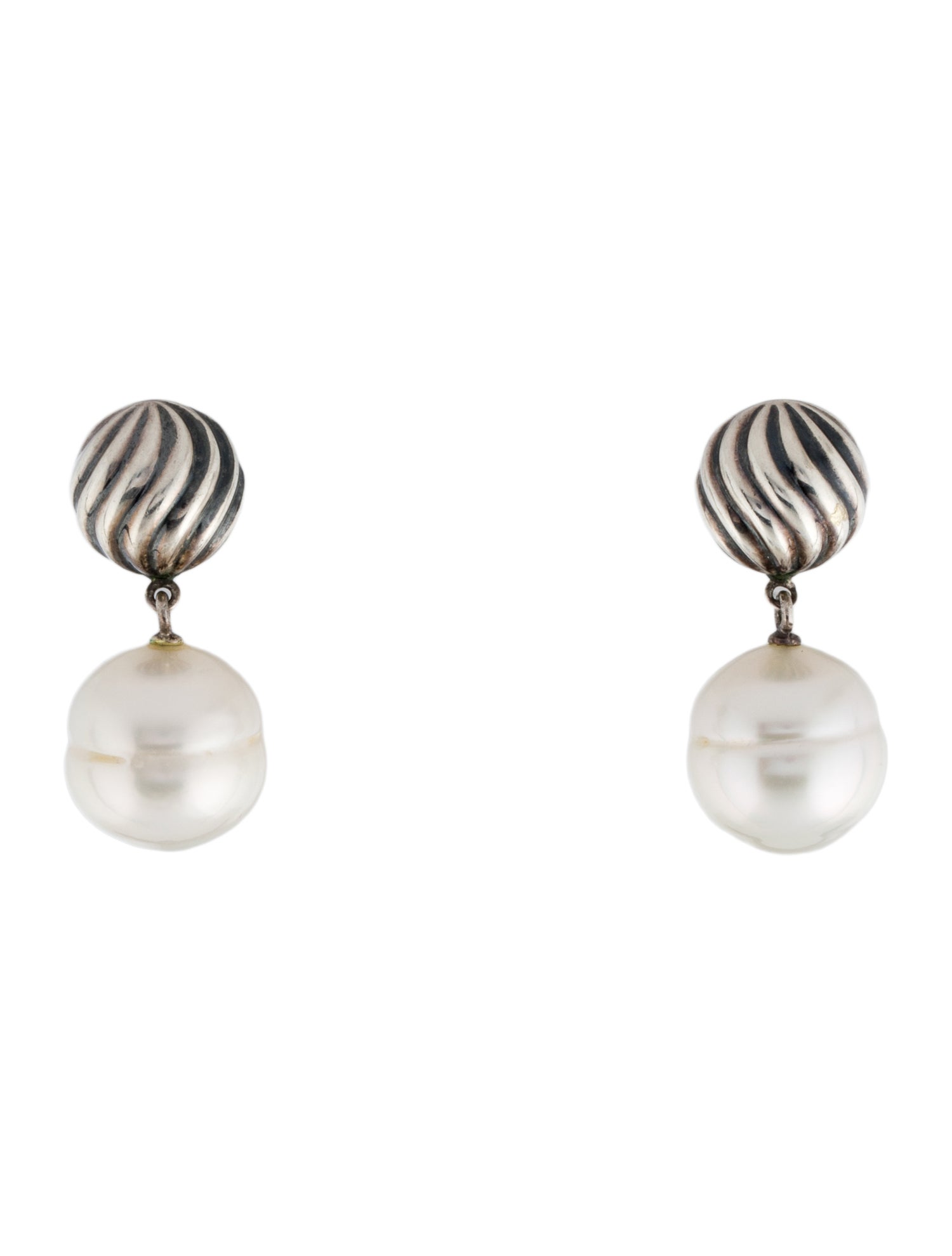 David Yurman Pearl Elements Drop Earrings