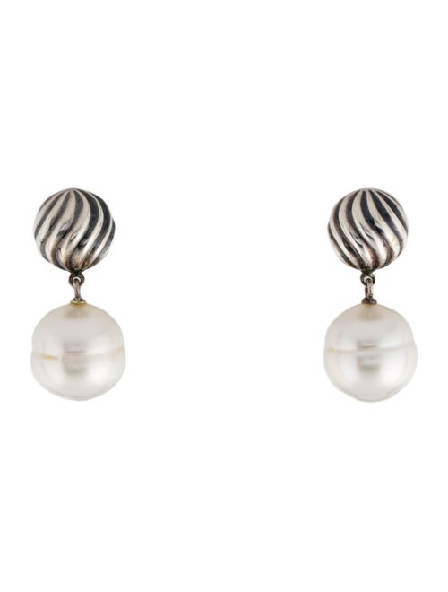 David Yurman Pearl Elements Drop Earrings
