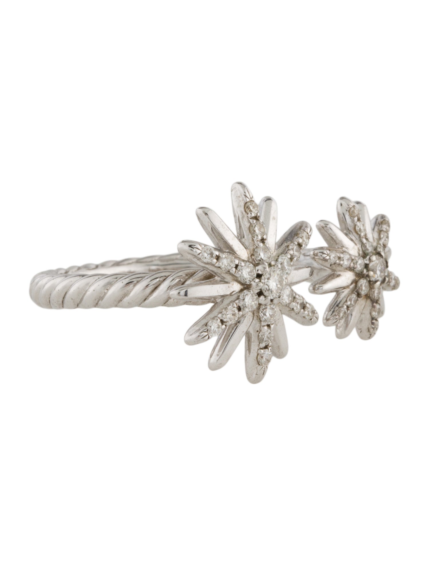 David Yurman Diamond Starburst Bypass Ring