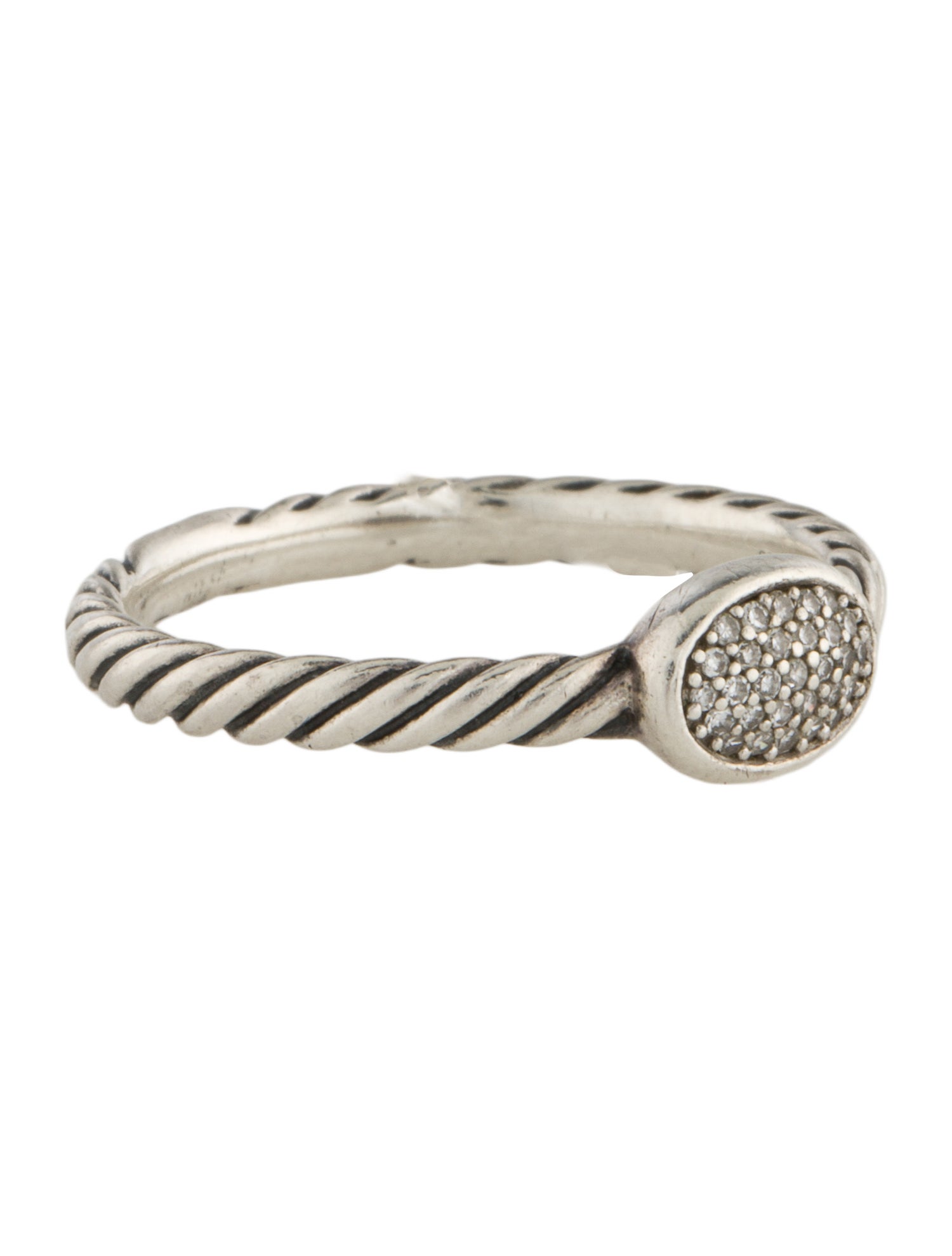 David Yurman Diamond Cable Collectibles Oval Stack Ring