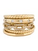 David Yurman 18K Diamond Stax Five Row Ring
