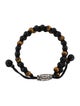 David Yurman Onyx & Tiger's Eye Spiritual Beads Two Row Woven Bracelet