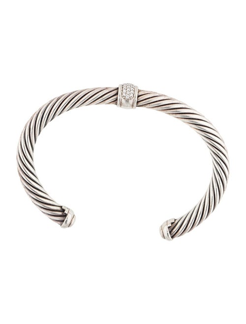 David Yurman Diamond Classic Cable Station Bracelet