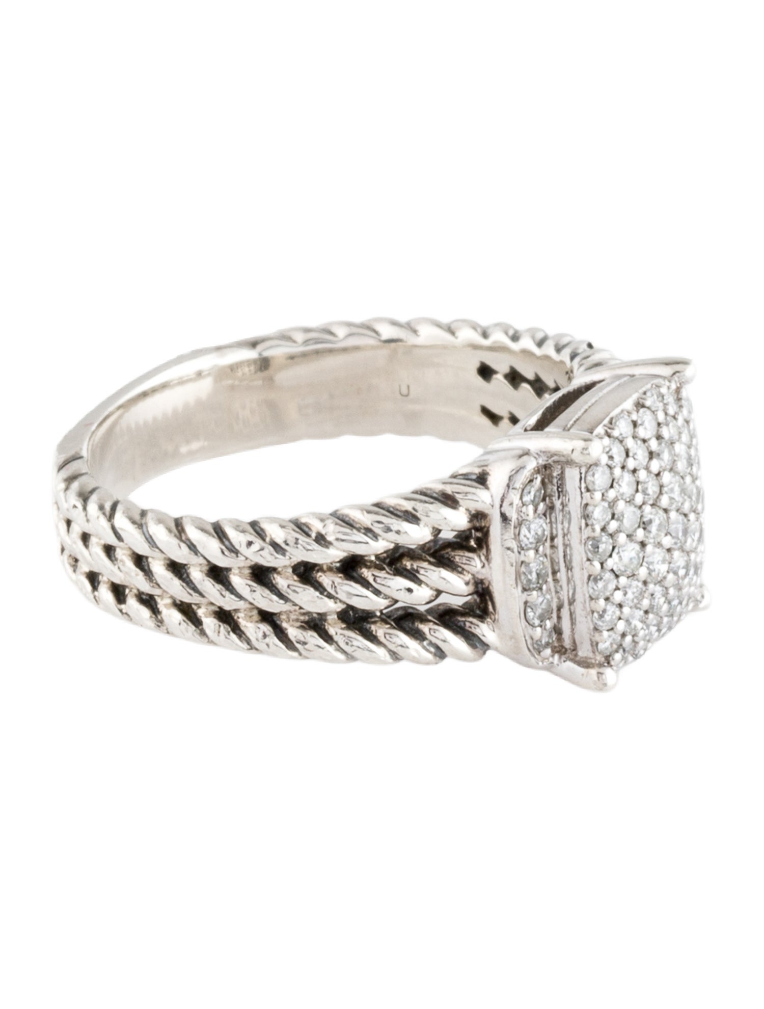 David Yurman Diamond Petite Wheaton Cocktail Ring